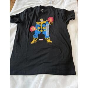 Old Navy x Marvel Black Thanos Graphic T-Shirt Size M
